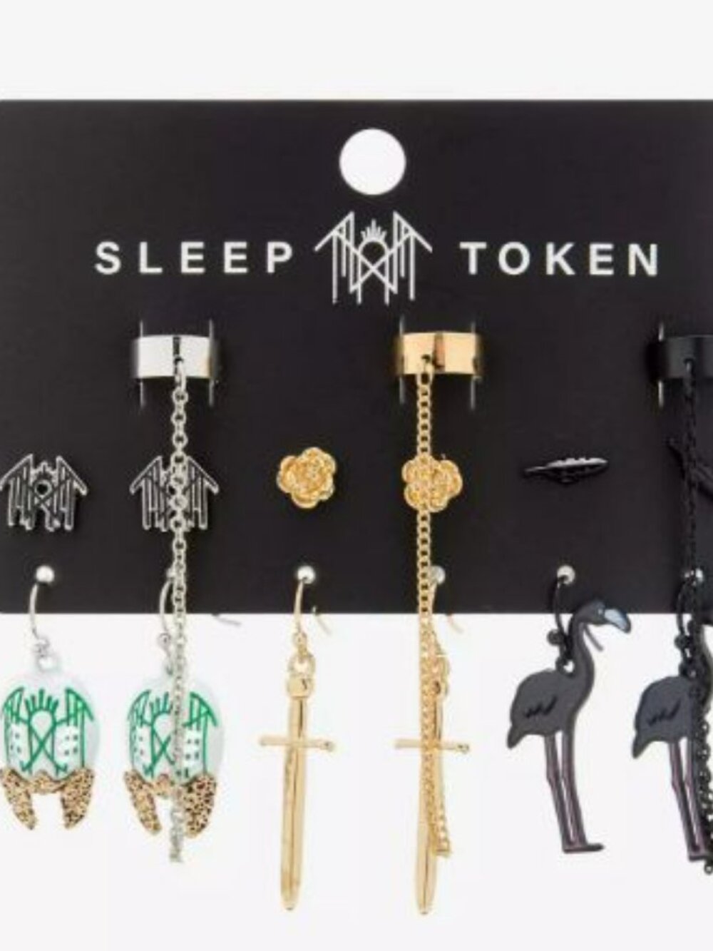 Sleep Token Arcadia Icons Cuff Earring Set Fishhook & Studs Vessel Hot Topic
